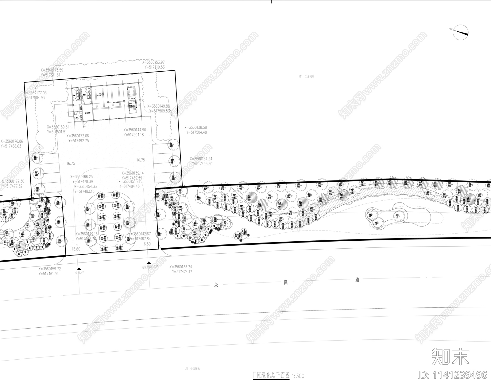 市政道路绿化平面图施工图下载【ID:1141239496】