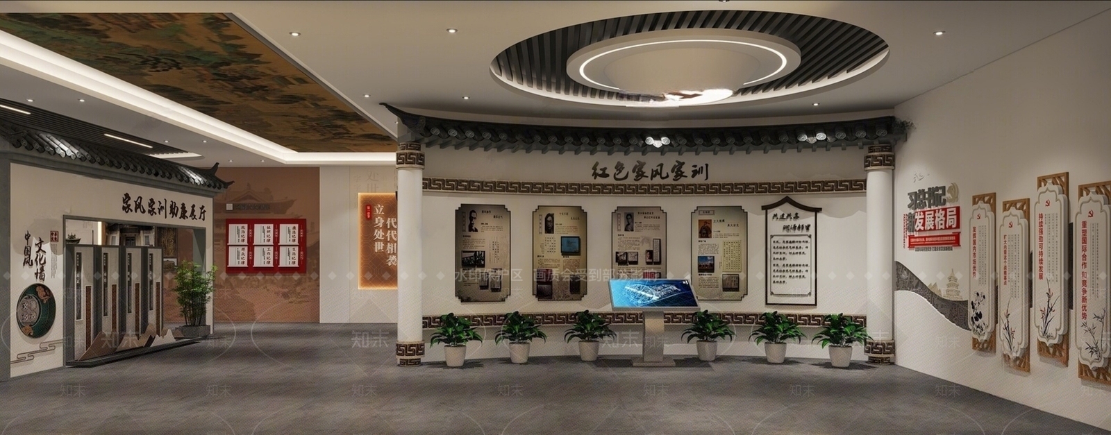 新中式家风展厅SU模型下载【ID:1141241899】
