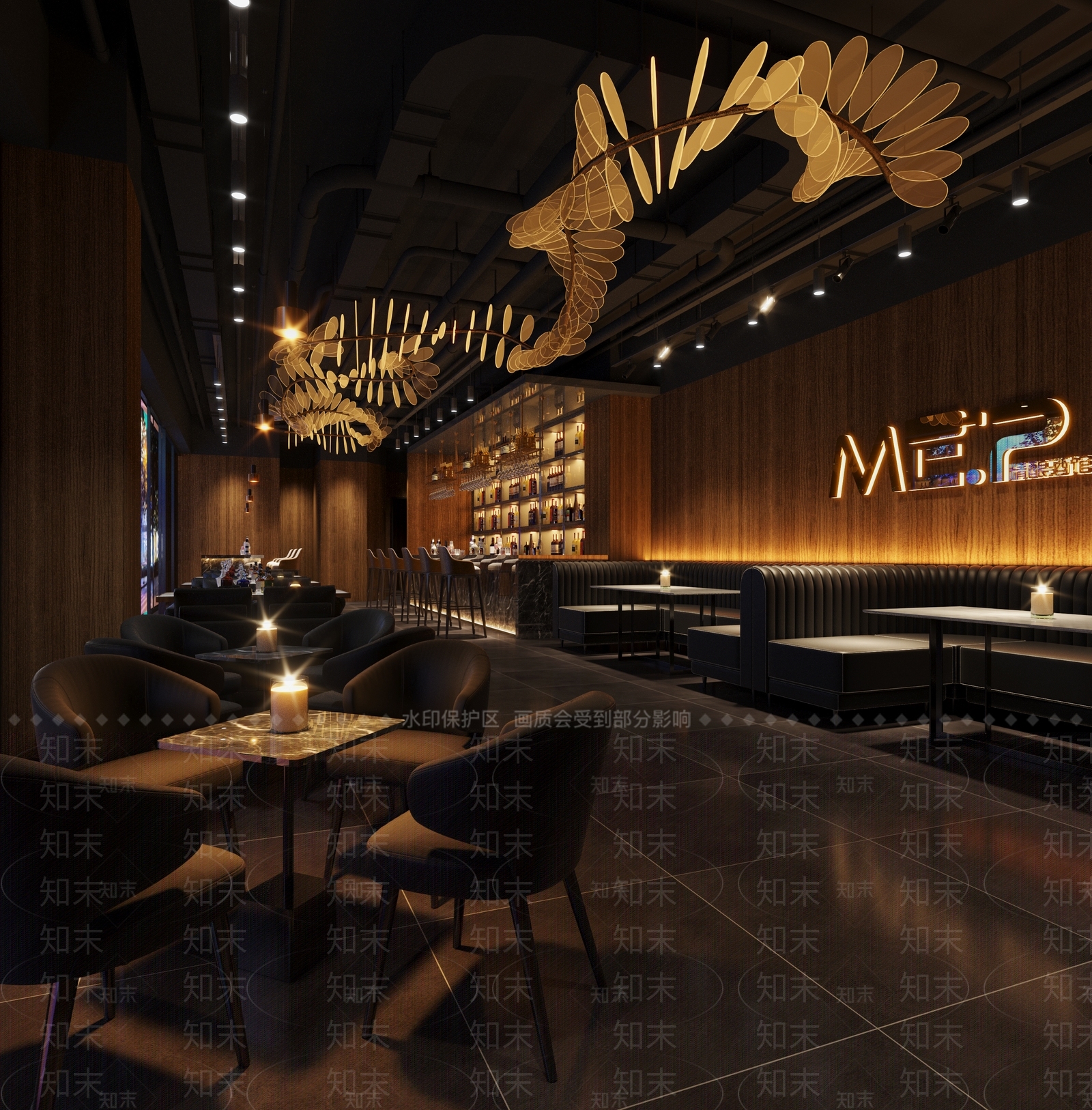 现代复古酒吧3D模型下载【ID:1141243895】