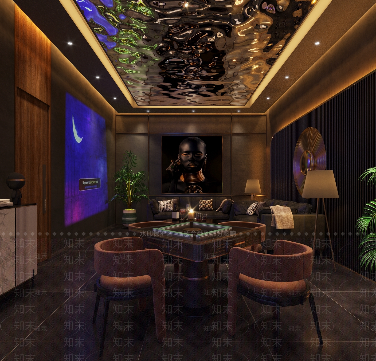 现代复古酒吧3D模型下载【ID:1141243895】