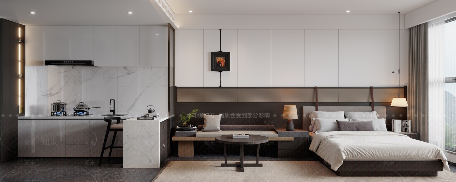 现代单身公寓3D模型下载【ID:1141663437】