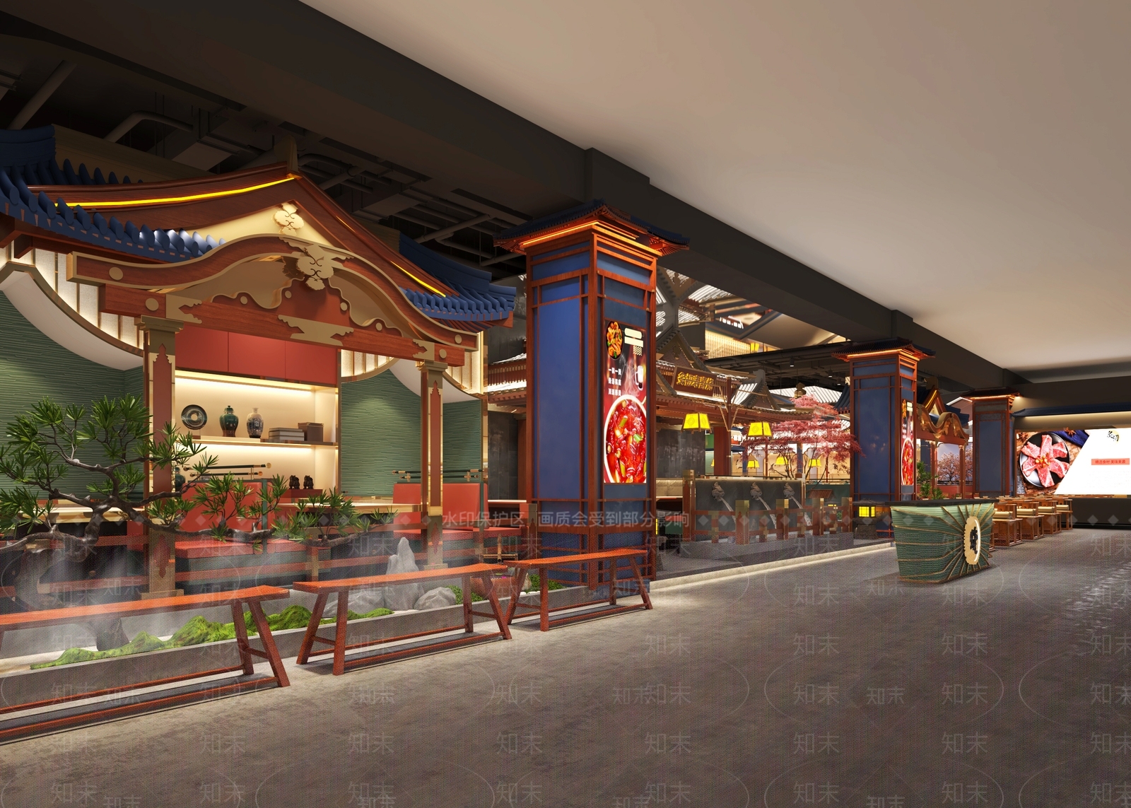 新中式其他餐饮空间3D模型下载【ID:1213917880】