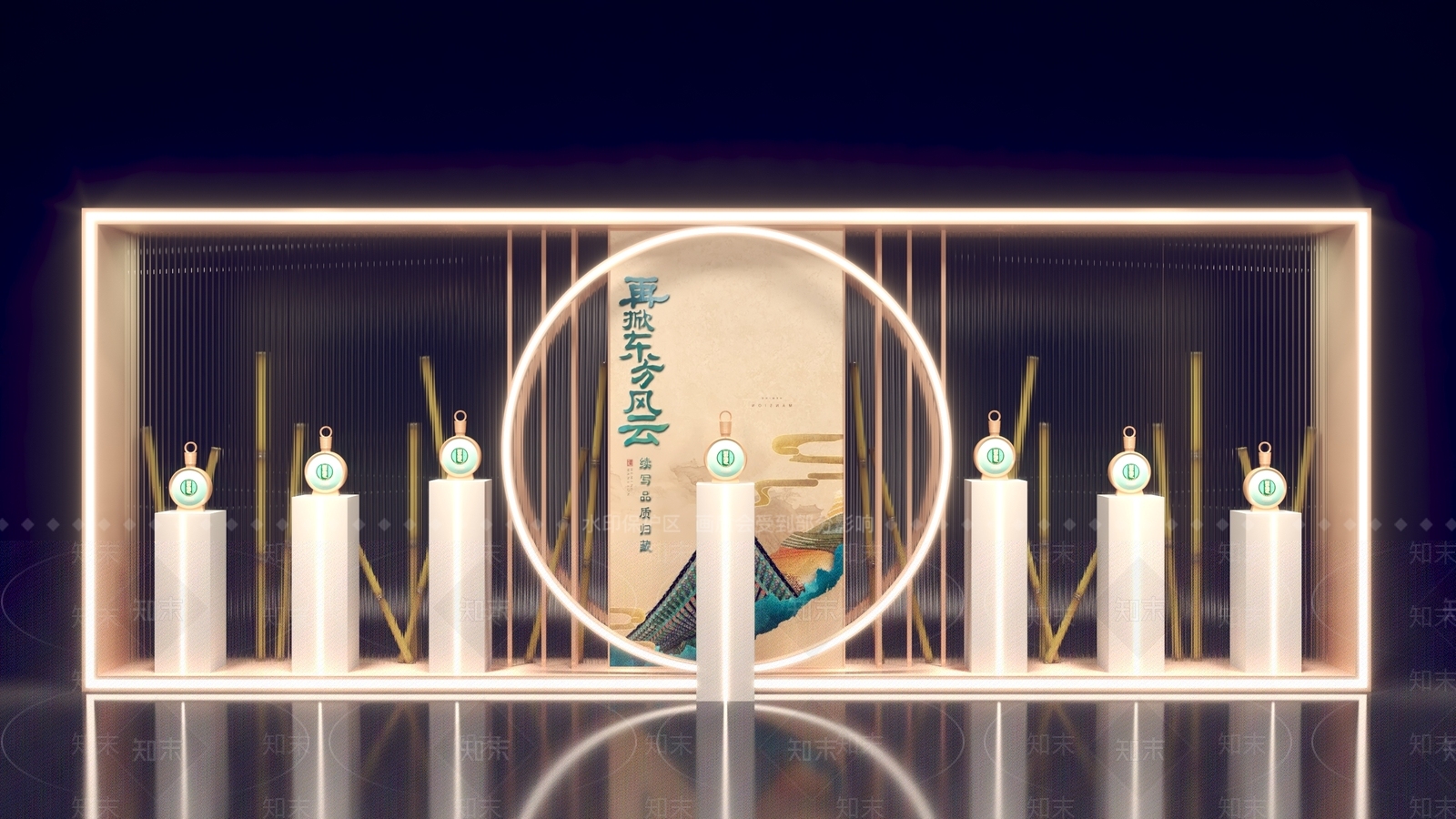 现代高端DP互动展示美陈3D模型下载【ID:1141248447】