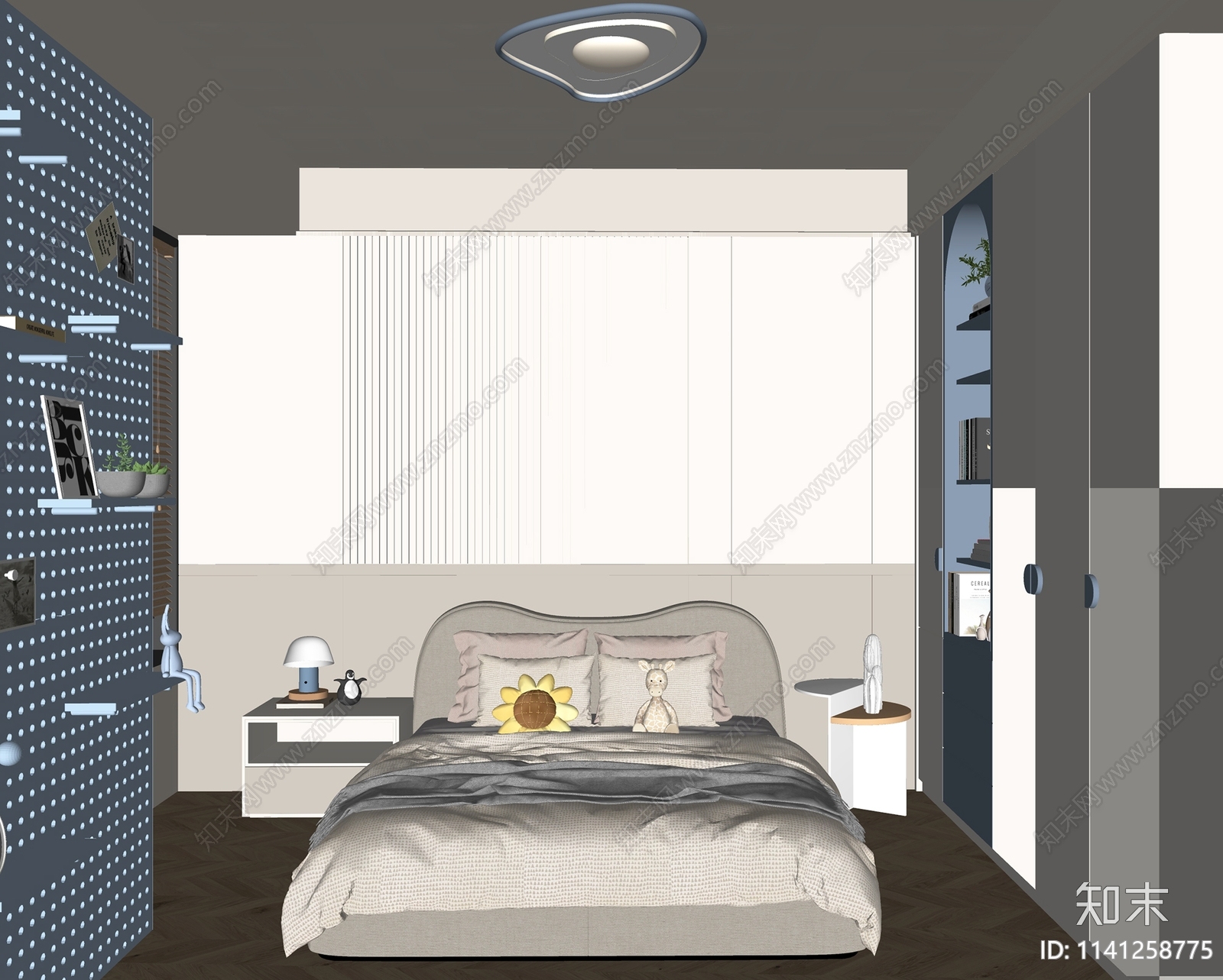 现代儿童房SU模型下载【ID:1141258775】