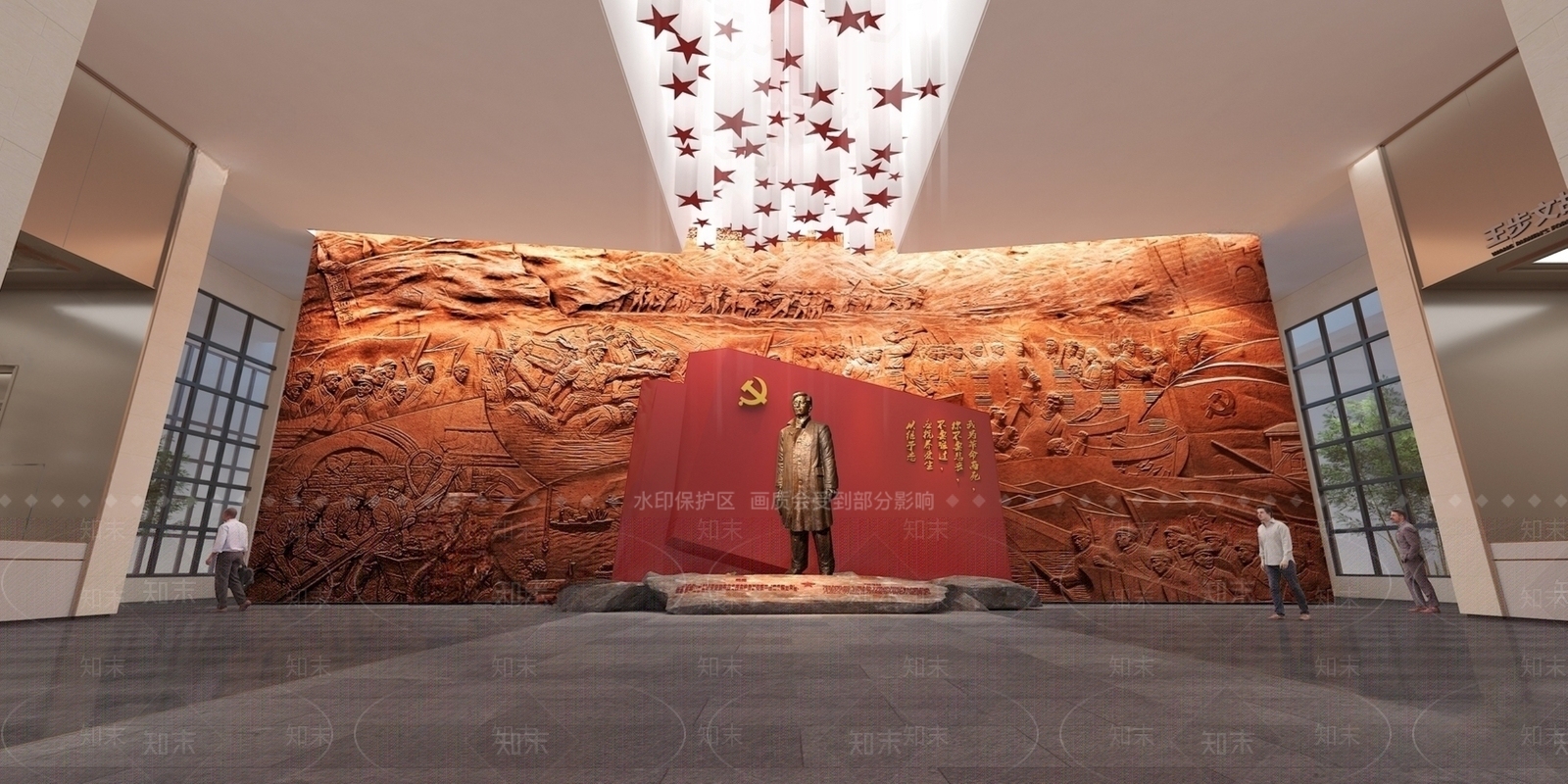 现代党建展厅SU模型下载【ID:1141259084】