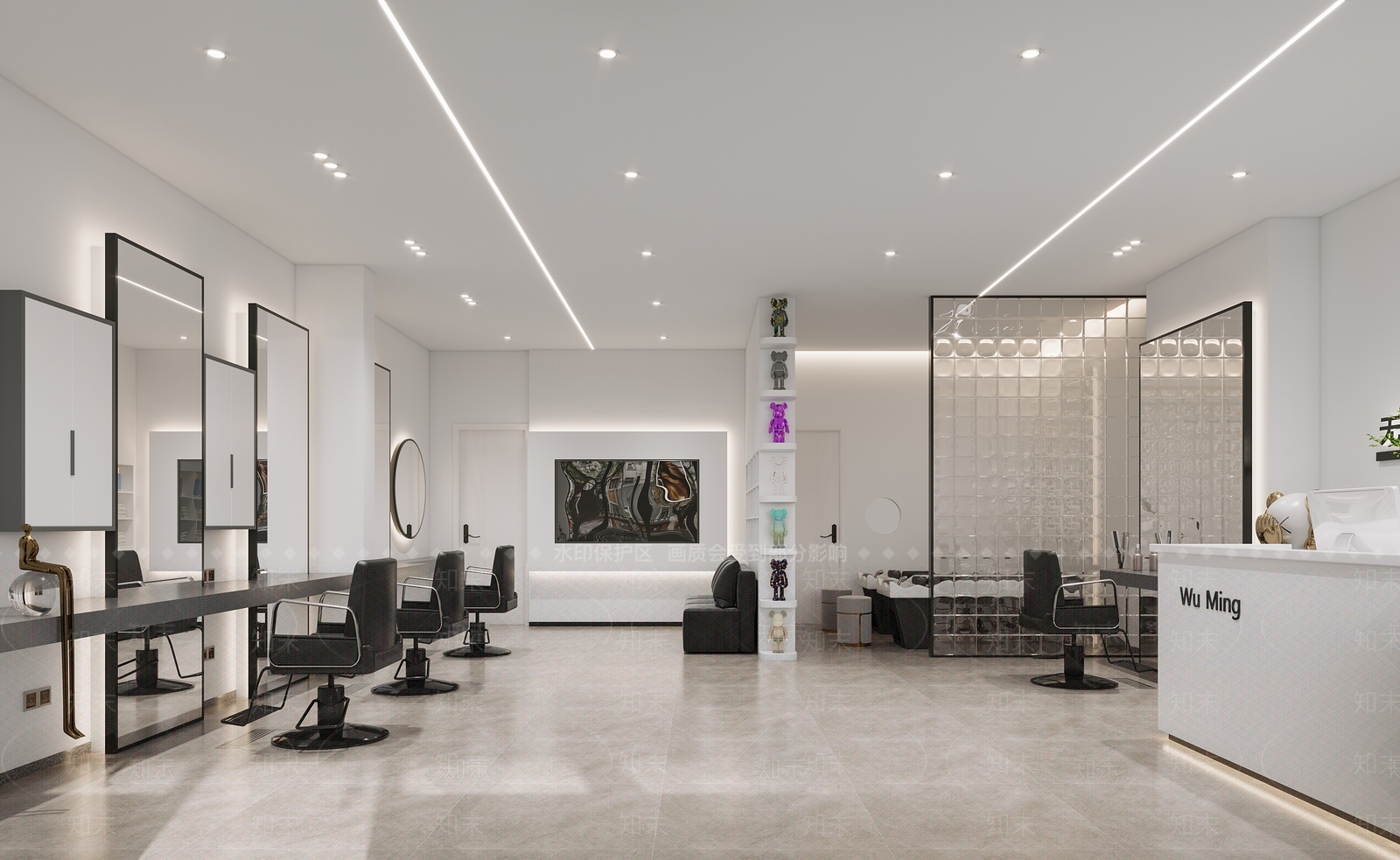 现代美发店3D模型下载【ID:1141263056】