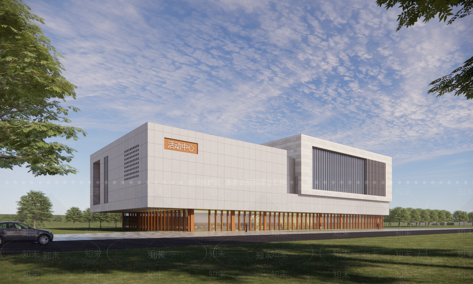 现代活动中心SU模型下载【ID:1141277243】