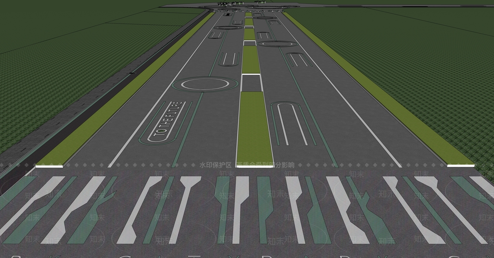 现代市政道路景观SU模型下载【ID:1141278728】