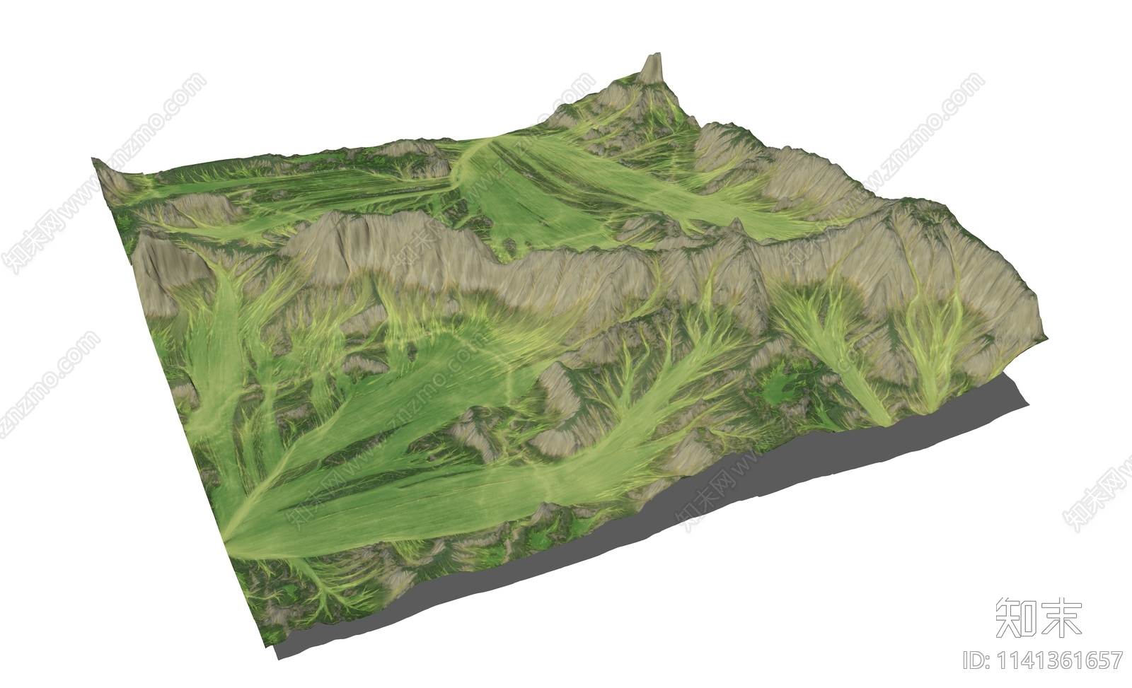 现代山脉地形景观SU模型下载【ID:1141361657】