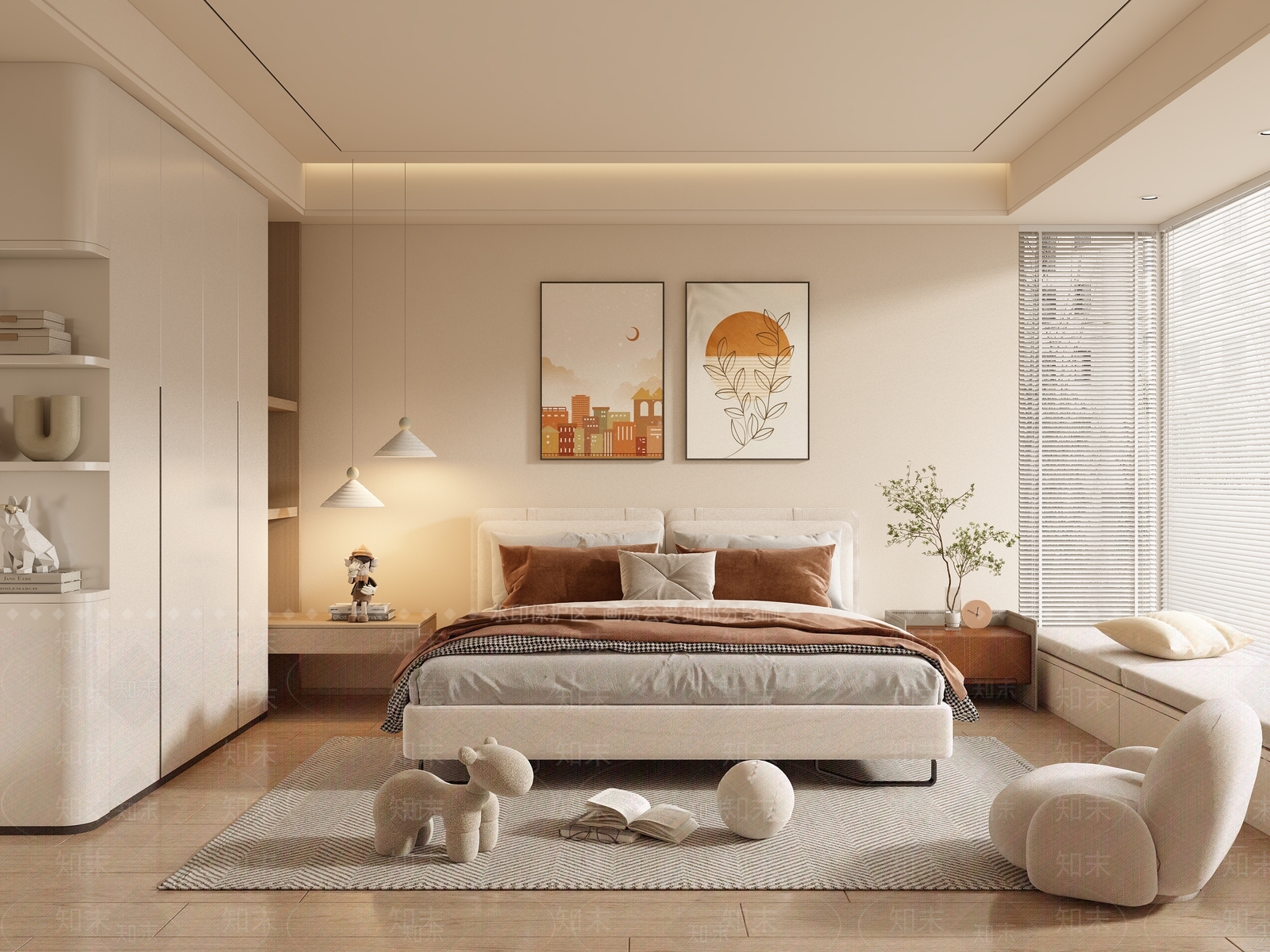 现代家居卧室SU模型下载【ID:1215200370】