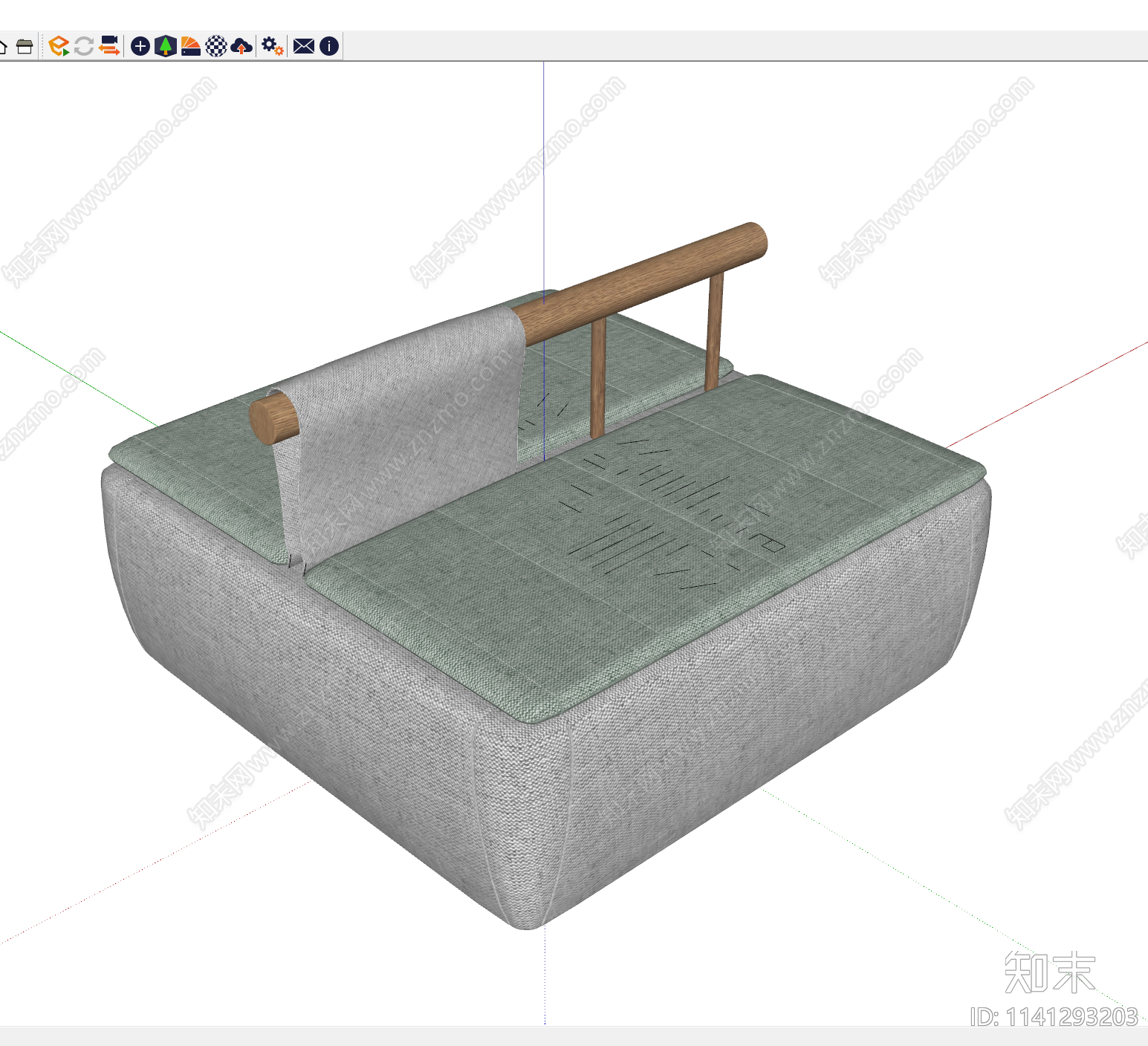 现代卡座沙发SU模型下载【ID:1141293203】