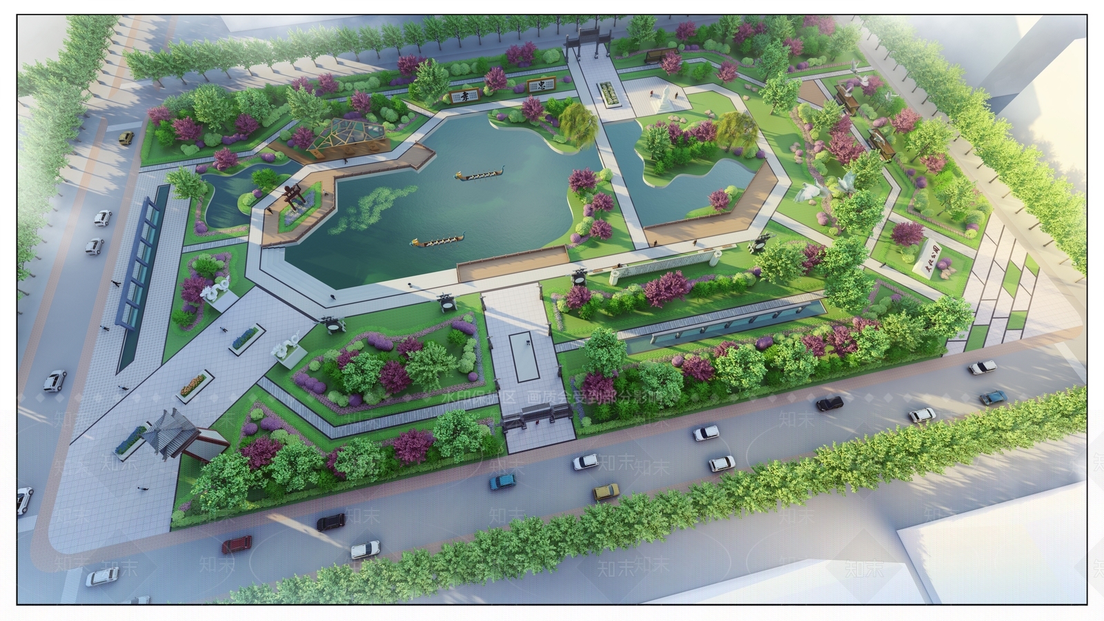 现代汉文化公园SU模型下载【ID:1141306540】