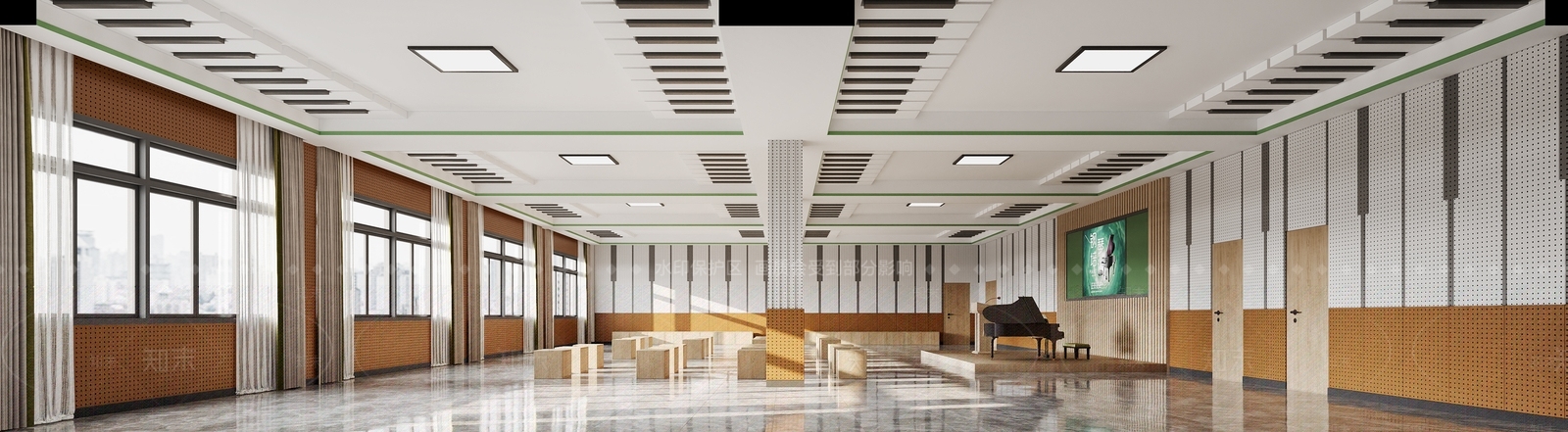 现代学校教室SU模型下载【ID:1141310497】
