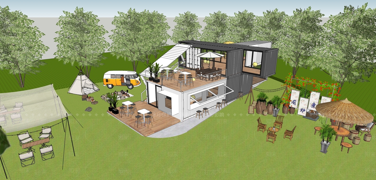 集装箱SU模型下载【ID:1197728346】