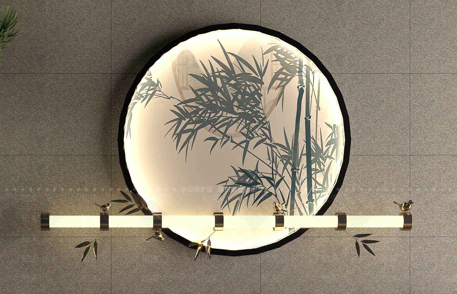 新中式假山水景3D模型下载【ID:1141319067】