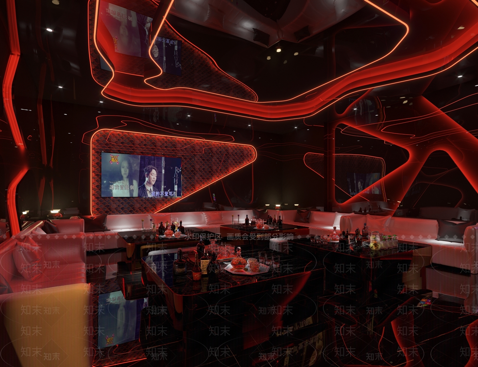 现代KTV包间3D模型下载【ID:1141320453】