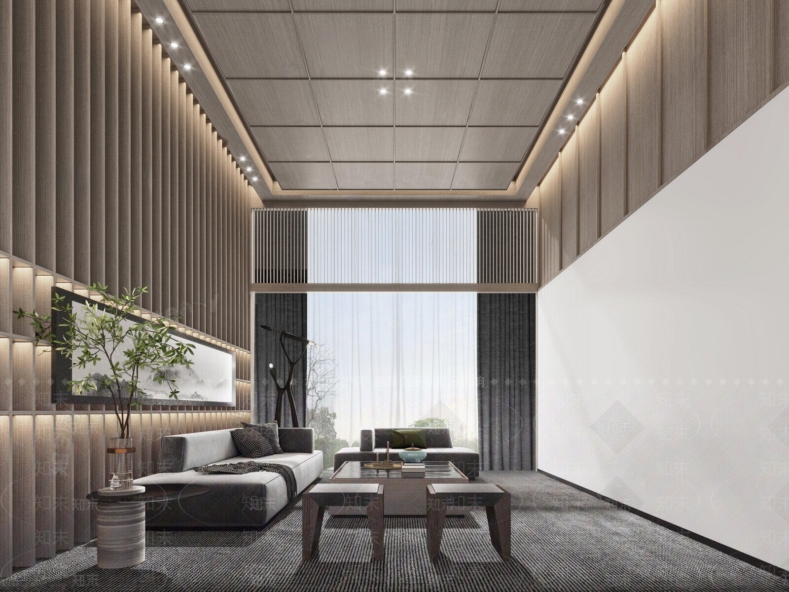 集聿设计新中式售楼处3D模型下载【ID:1141324770】