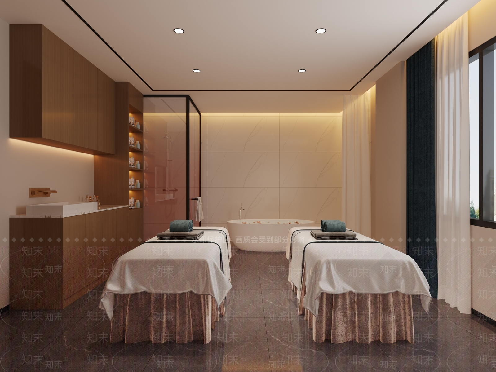 现代美容SPA店3D模型下载【ID:1141332562】