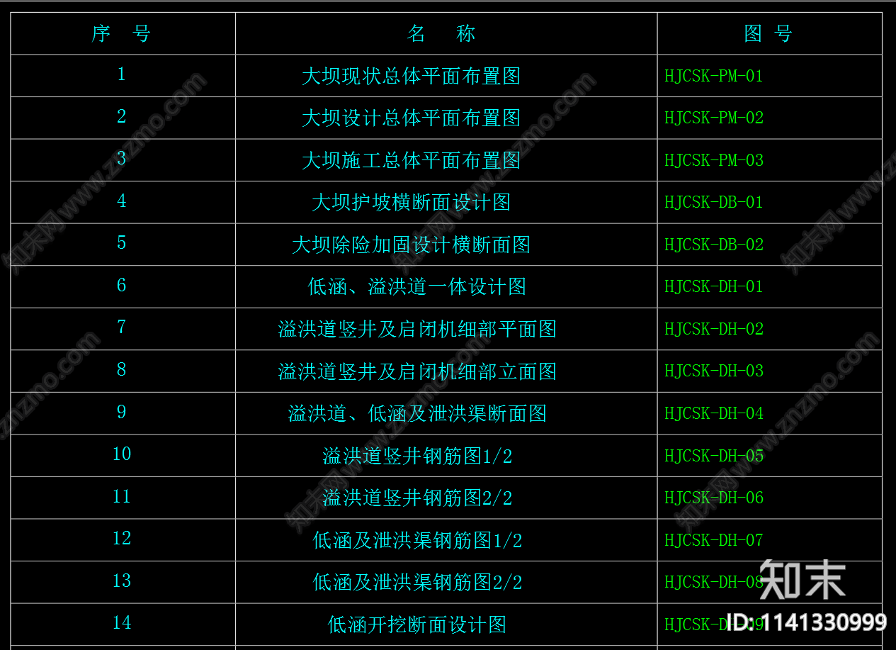 水库除险加固工程cad施工图下载【ID:1141330999】