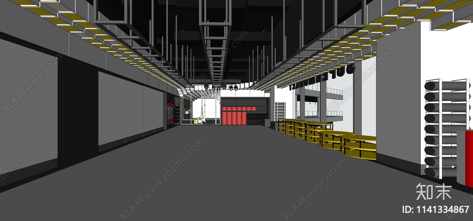 现代健身房SU模型下载【ID:1141334867】