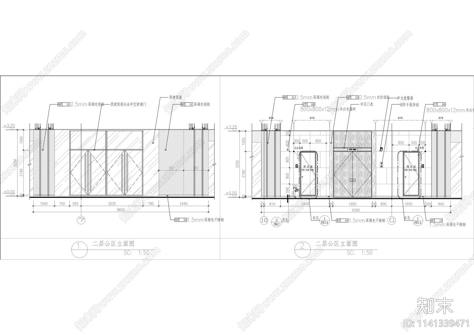 大连商场室内装修cad施工图下载【ID:1141339471】