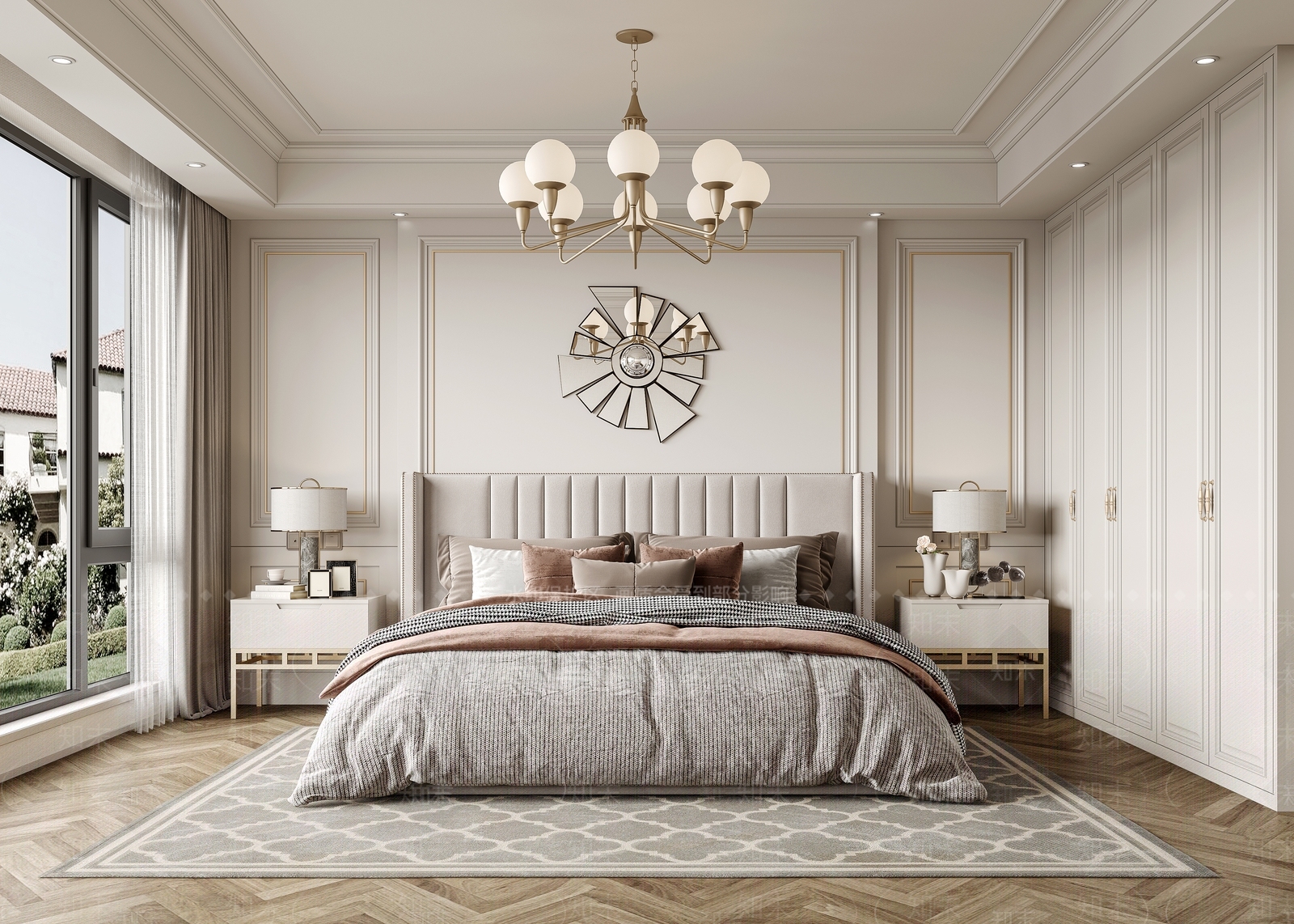 美式家居卧室3D模型下载【ID:1141341350】