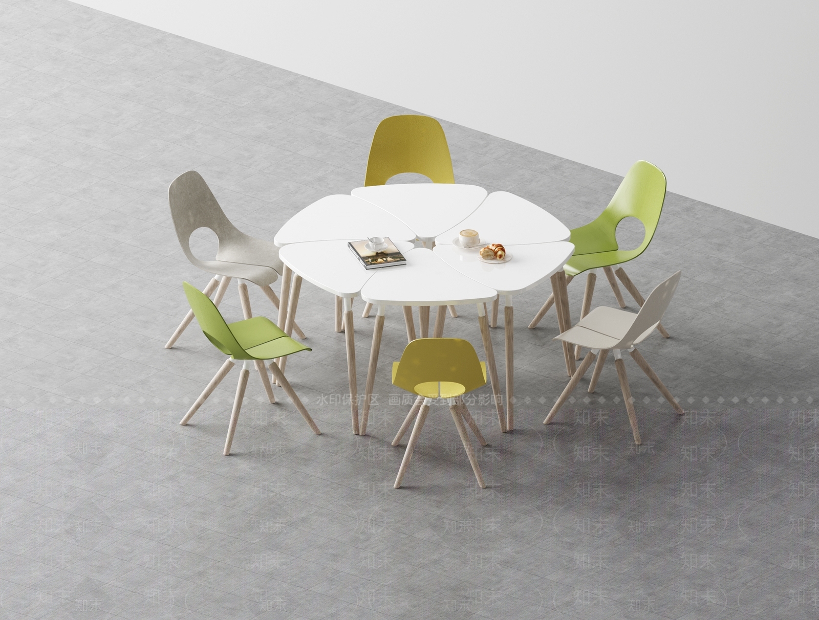 北欧休闲桌椅3D模型下载【ID:1141343003】