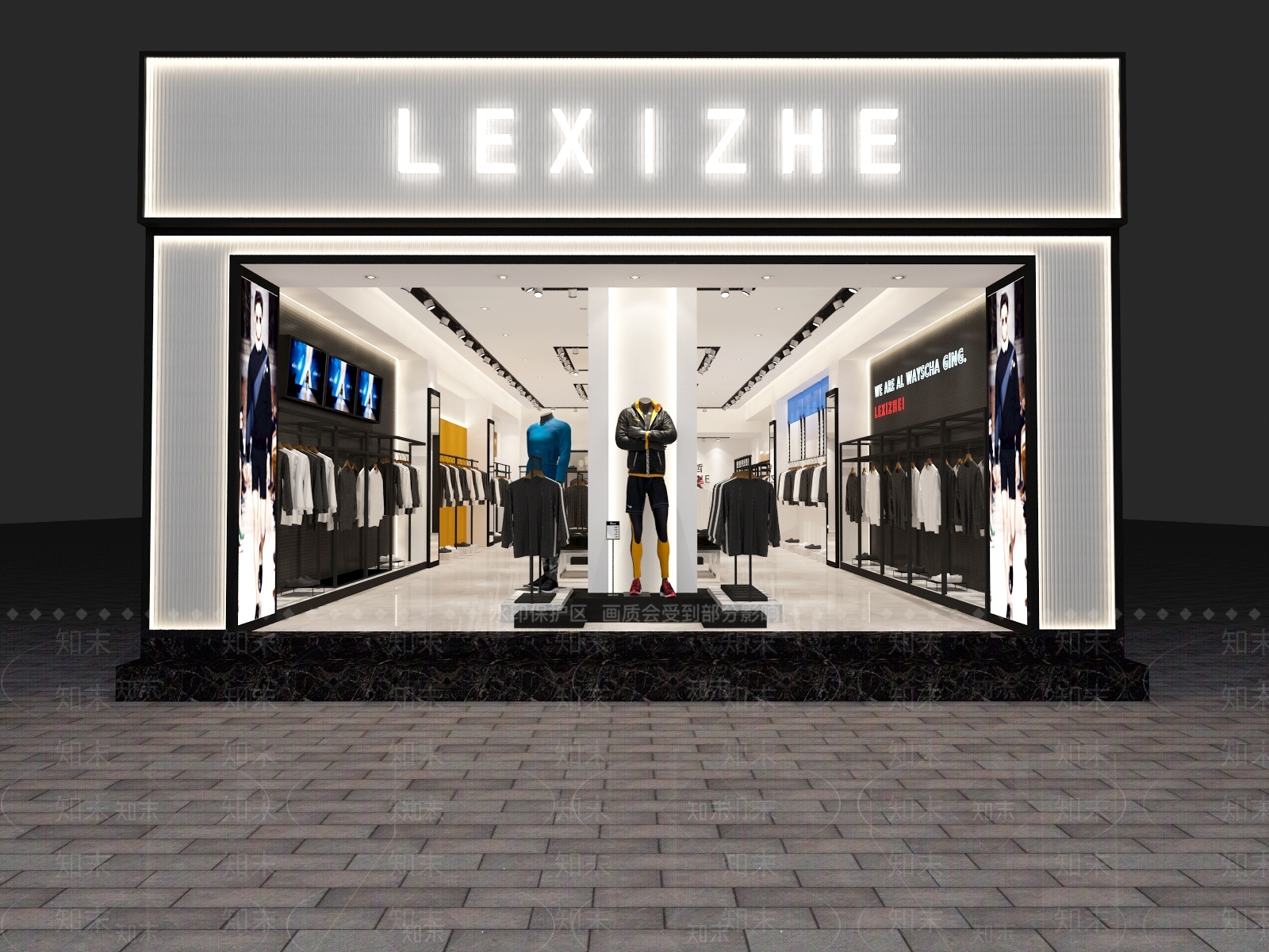 现代男装店3D模型下载【ID:1141349173】