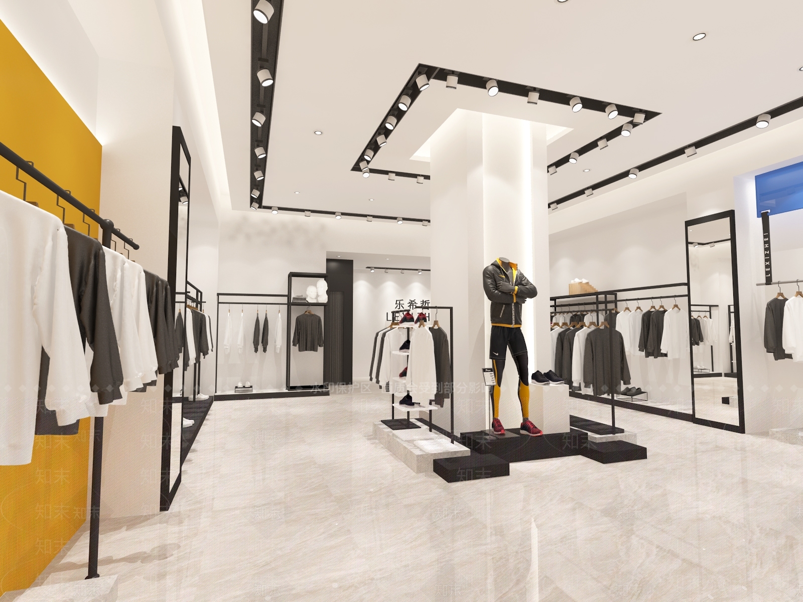 现代男装店3D模型下载【ID:1141349173】