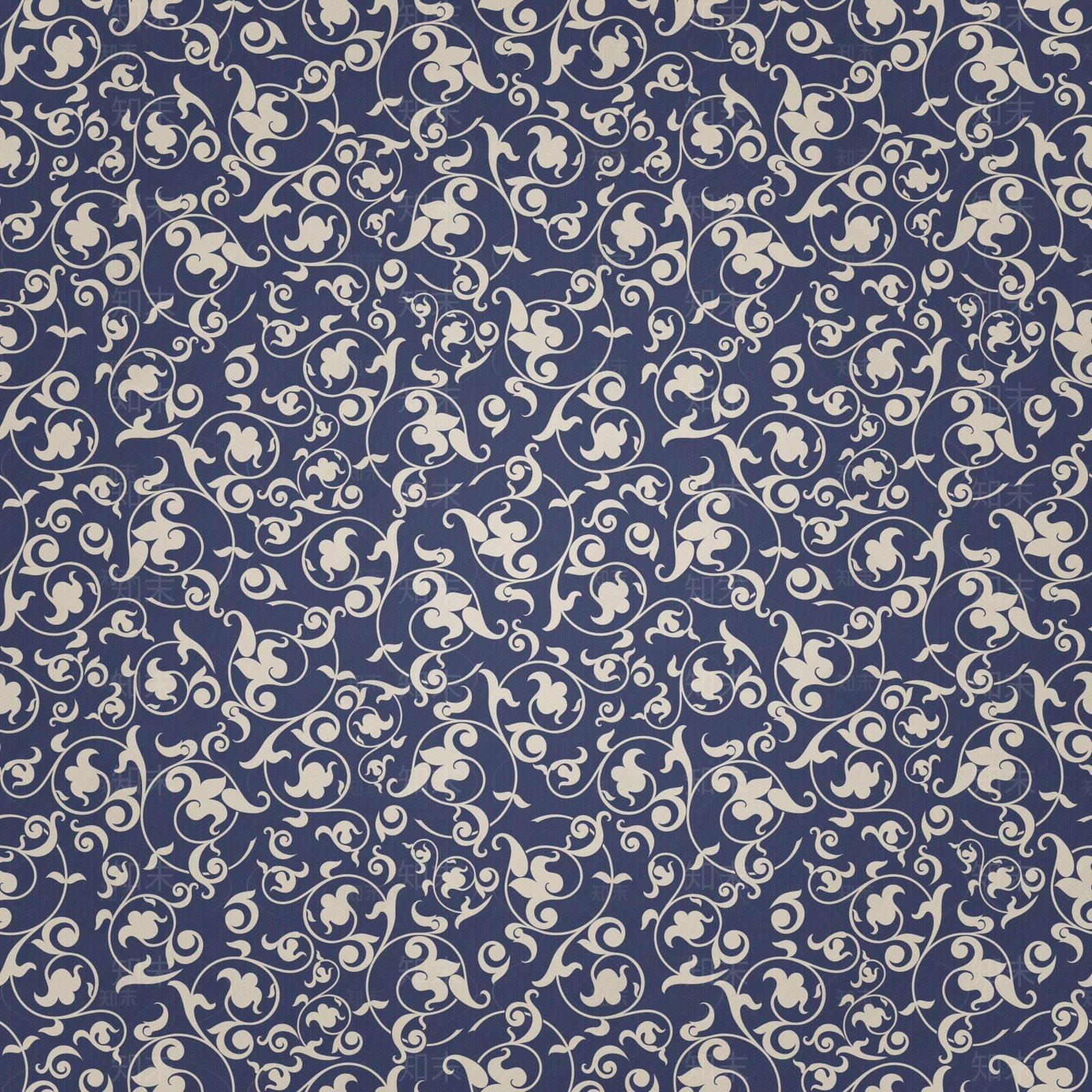 欧式蓝色墙布贴图下载【ID:1141349774】