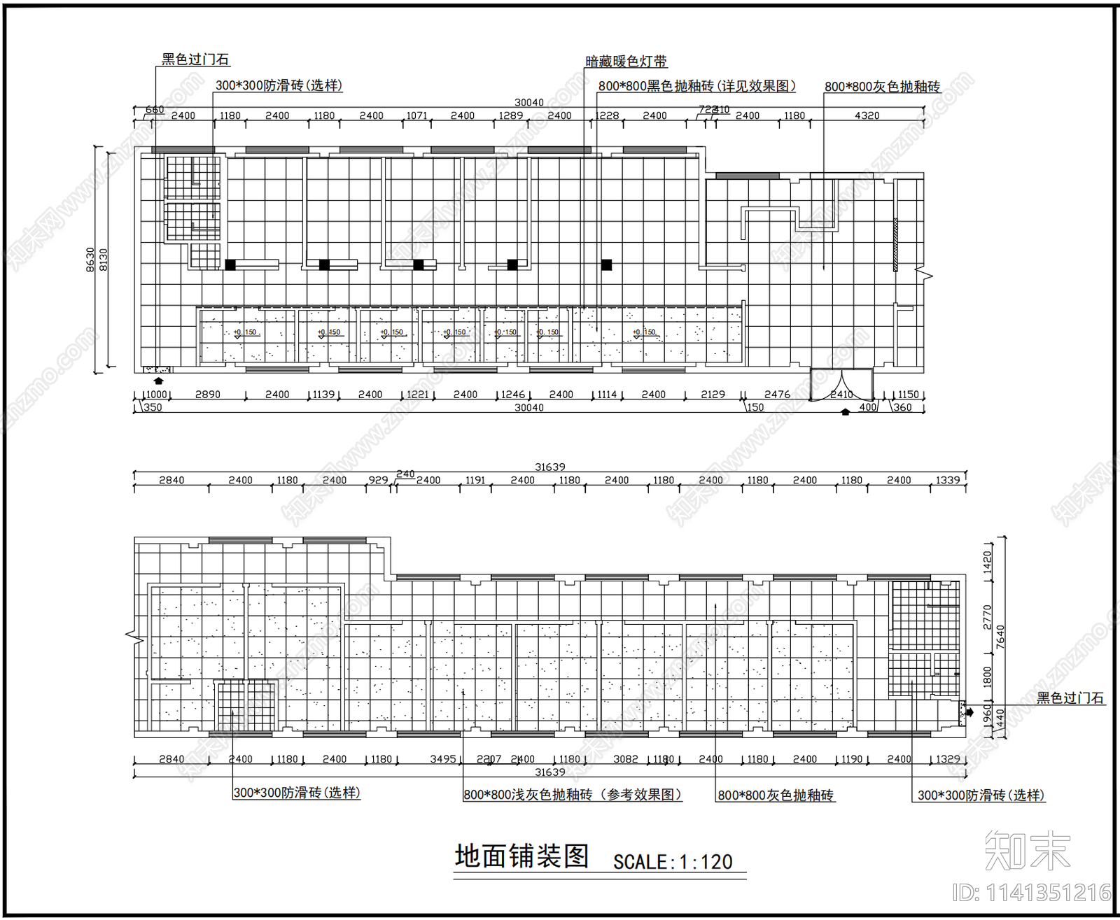 轻奢电竞网吧网咖室内装修施工图下载【ID:1141351216】