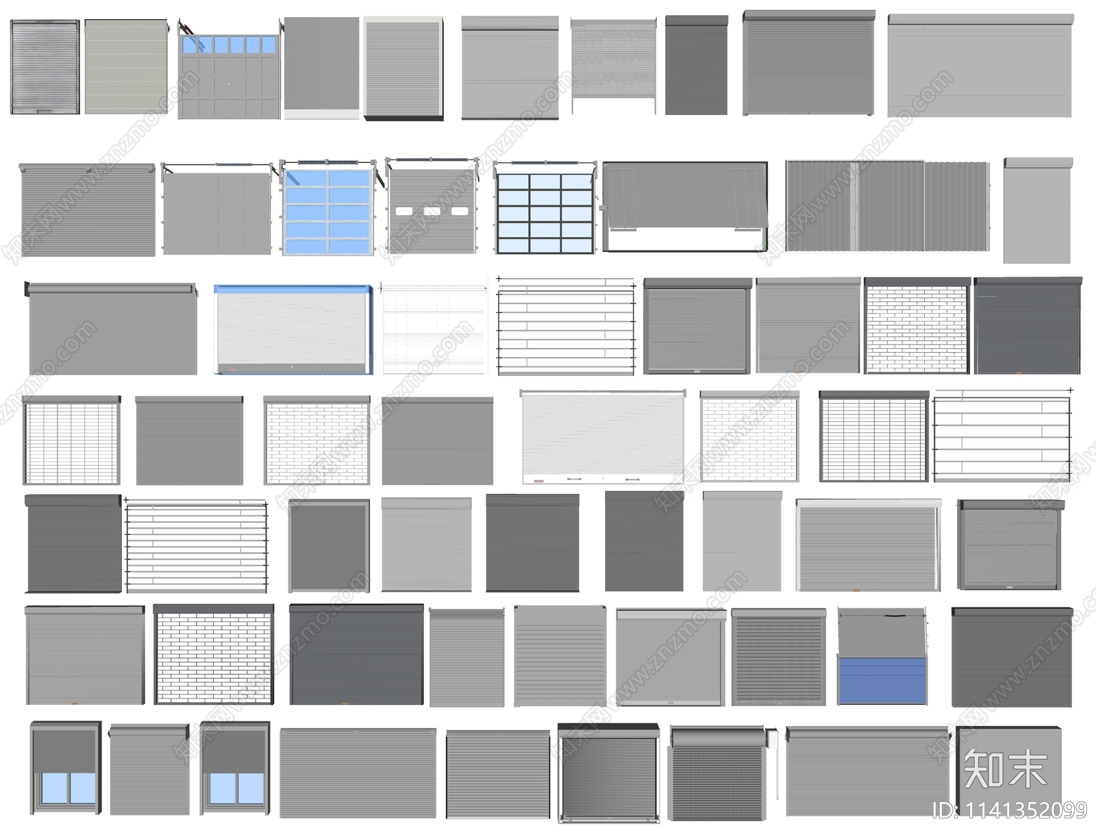 现代卷帘门SU模型下载【ID:1141352099】