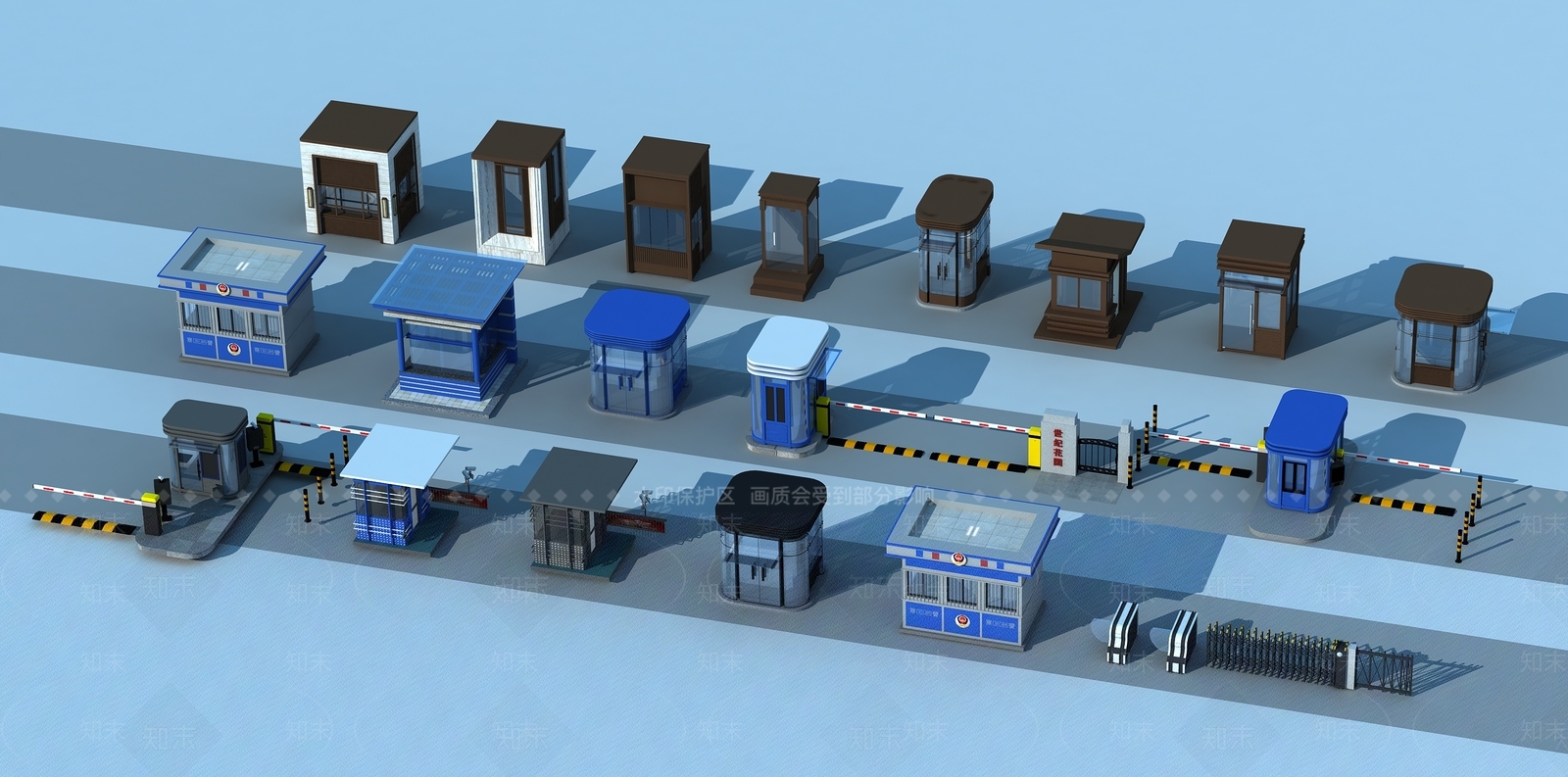 现代保安亭3D模型下载【ID:1141359189】