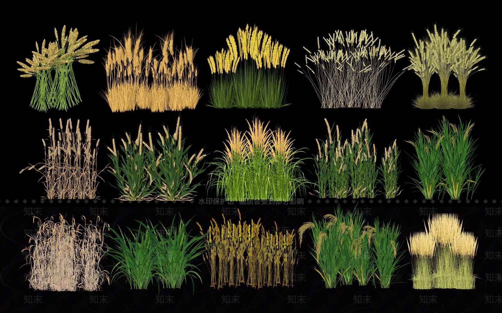 农业景观植物SU模型下载【ID:1141360569】