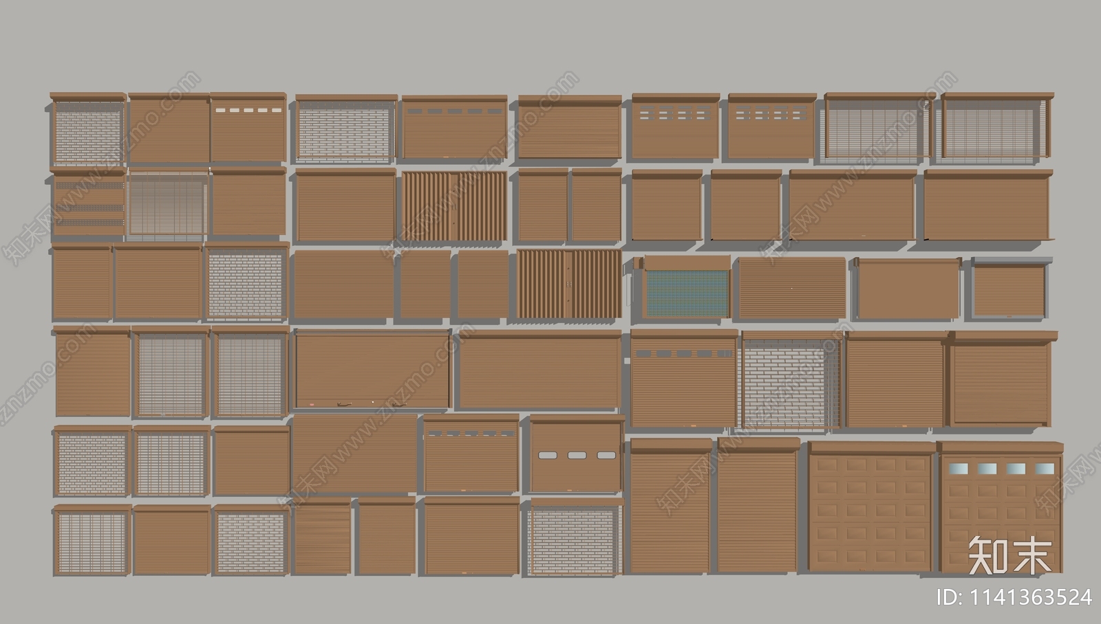 现代卷帘门SU模型下载【ID:1141363524】