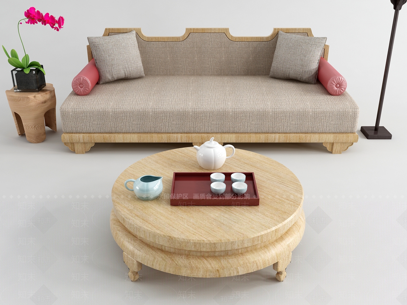 沙发茶几组合3D模型下载【ID:1164196502】