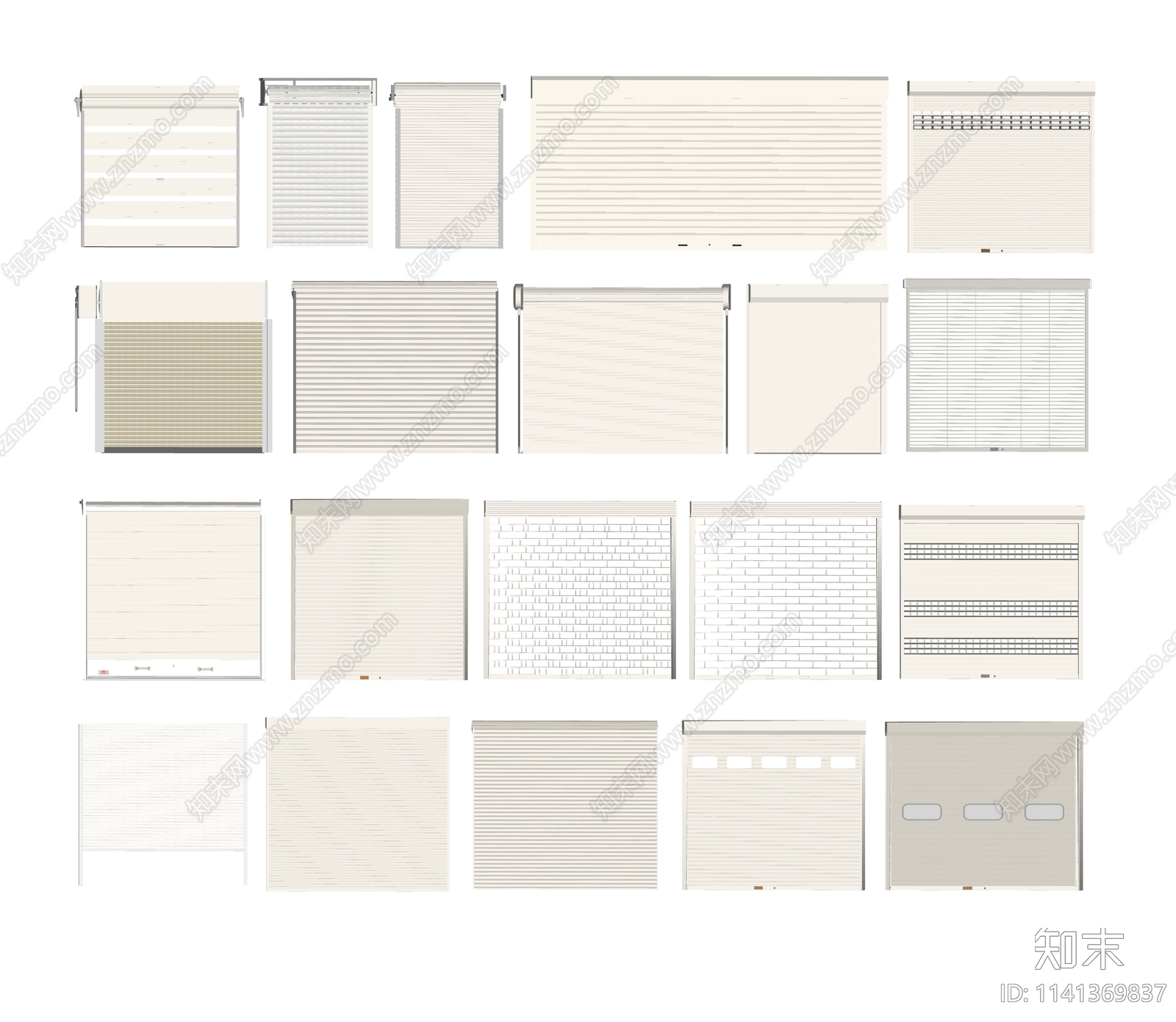 现代卷帘门SU模型下载【ID:1141369837】