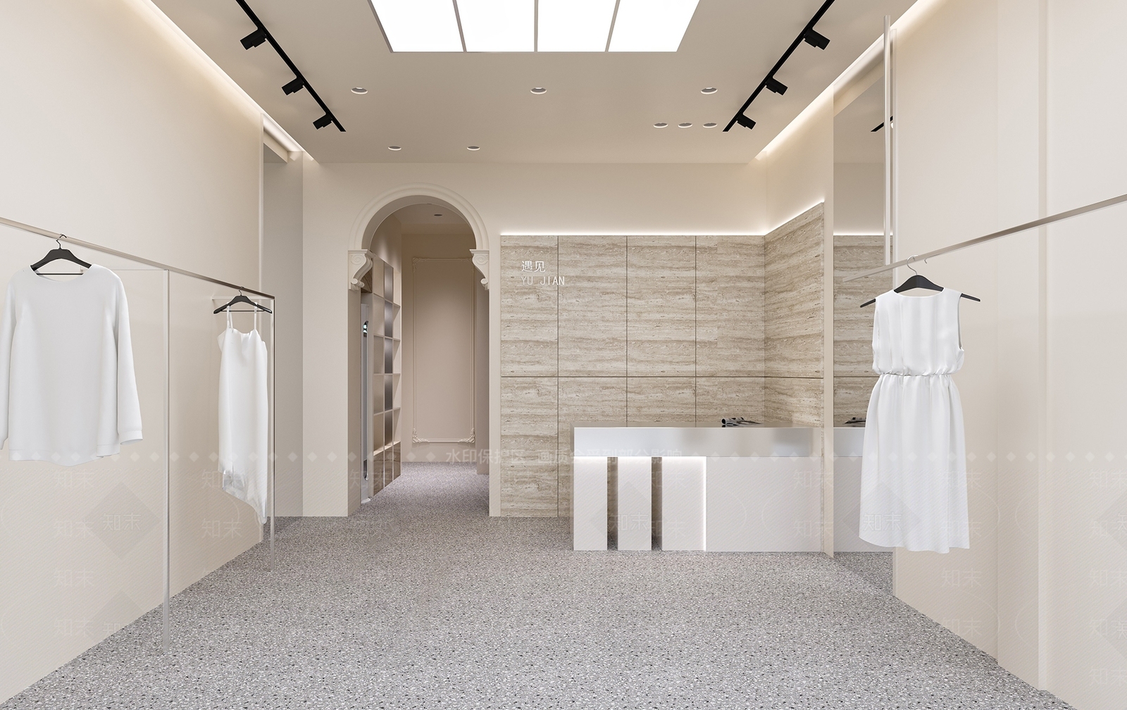现代服装箱包店SU模型下载【ID:1141372375】