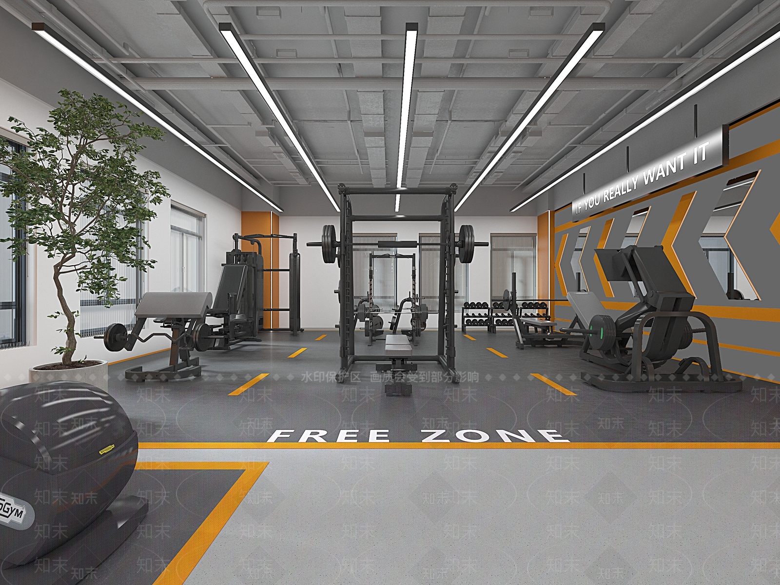 健身房3D模型下载【ID:1213976203】