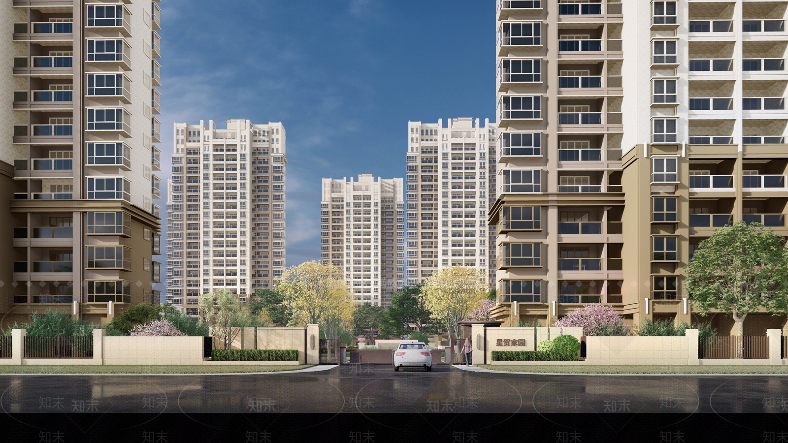 现代高层住宅SU模型下载【ID:1141395342】