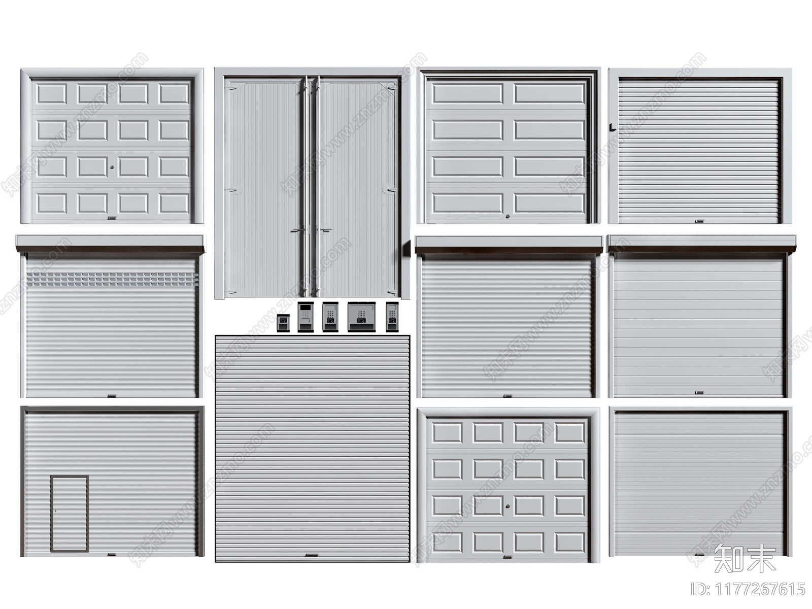 现代车库卷帘门3D模型下载【ID:1177267615】