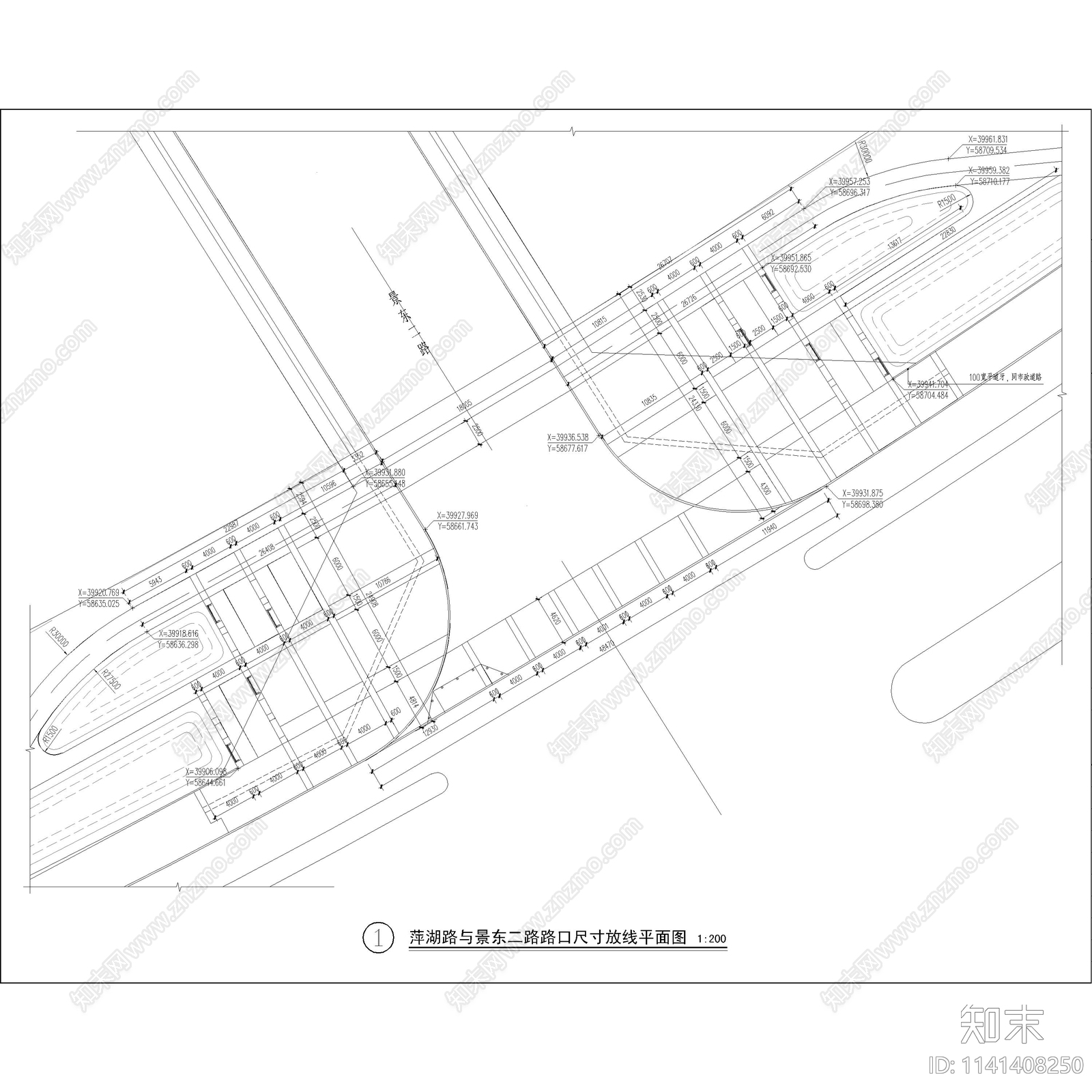 萍湖路口袋公园详图cad施工图下载【ID:1141408250】