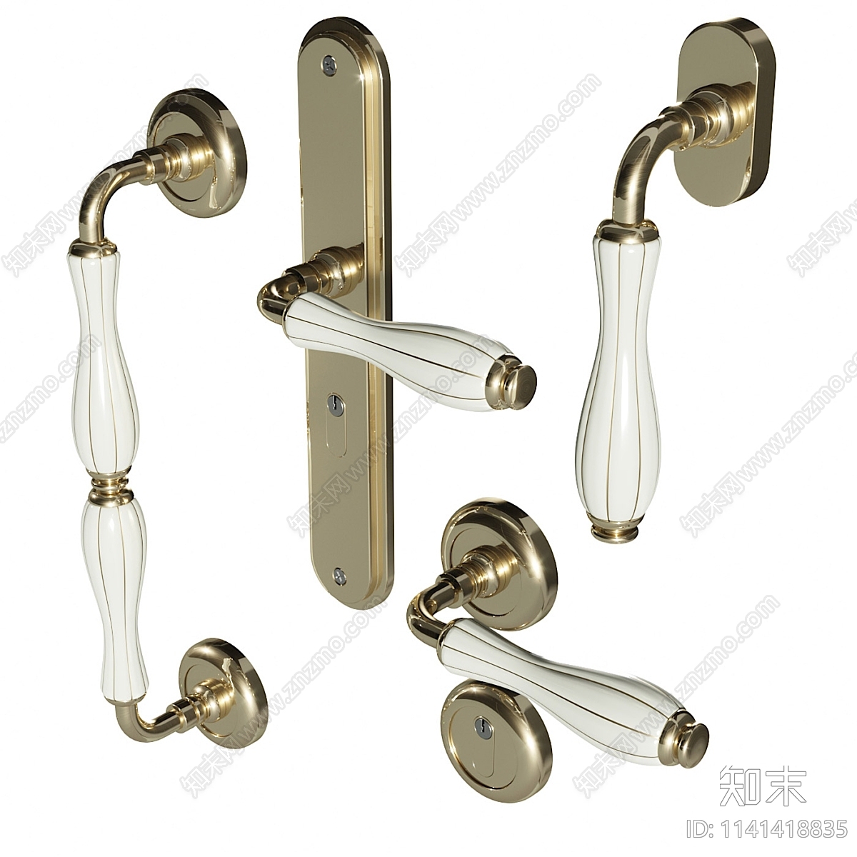 欧式门锁 欧式门把手设计 2021 门锁设计 铜锁设计_赵志刚-站酷ZCOOL