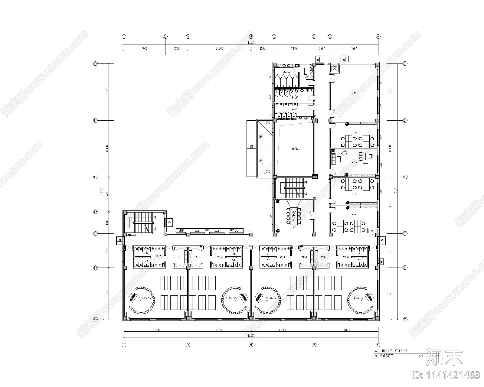 上海某示范幼儿园室内装修平面系统cad施工图下载【ID:1141421463】