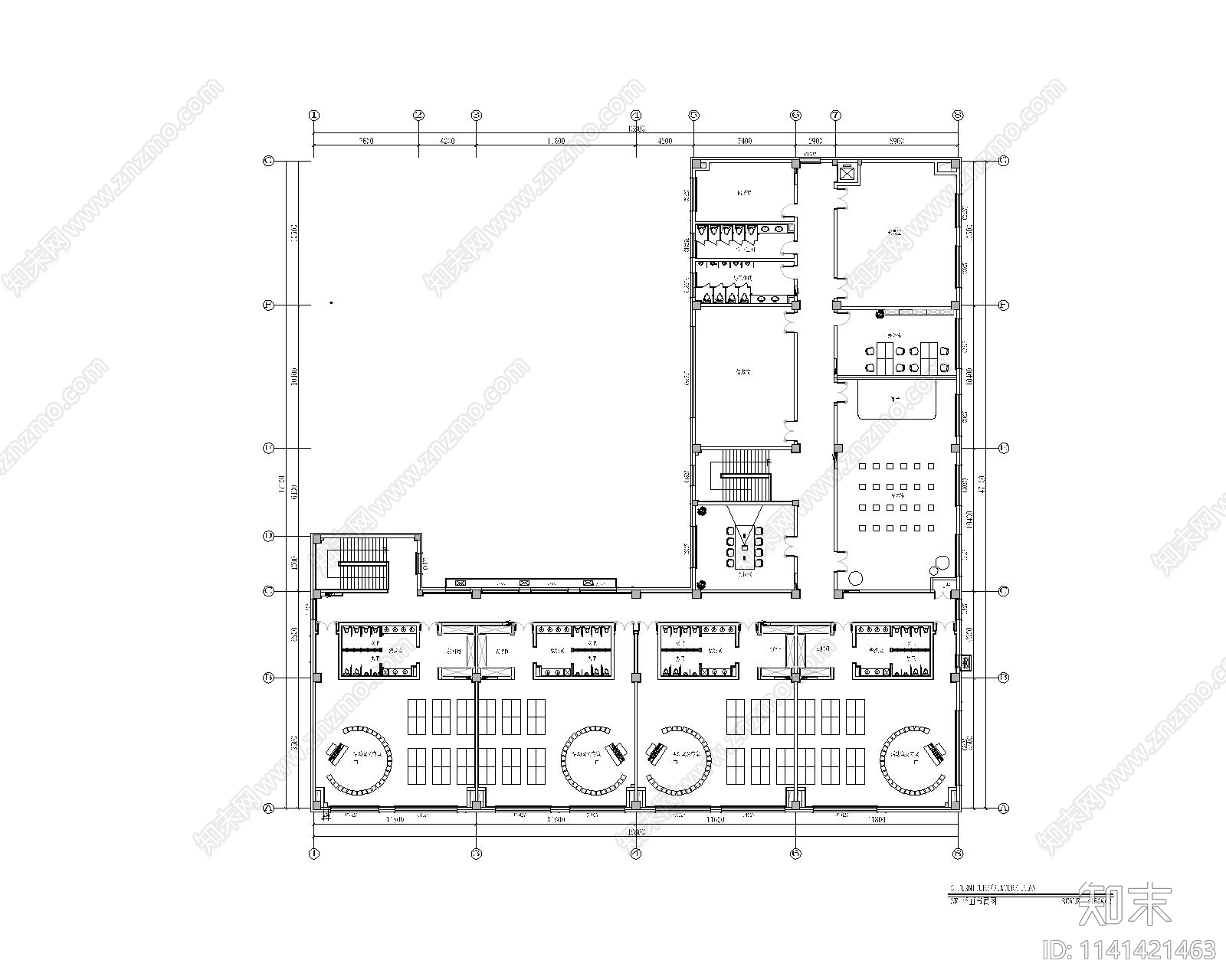 上海某示范幼儿园室内装修平面系统cad施工图下载【ID:1141421463】