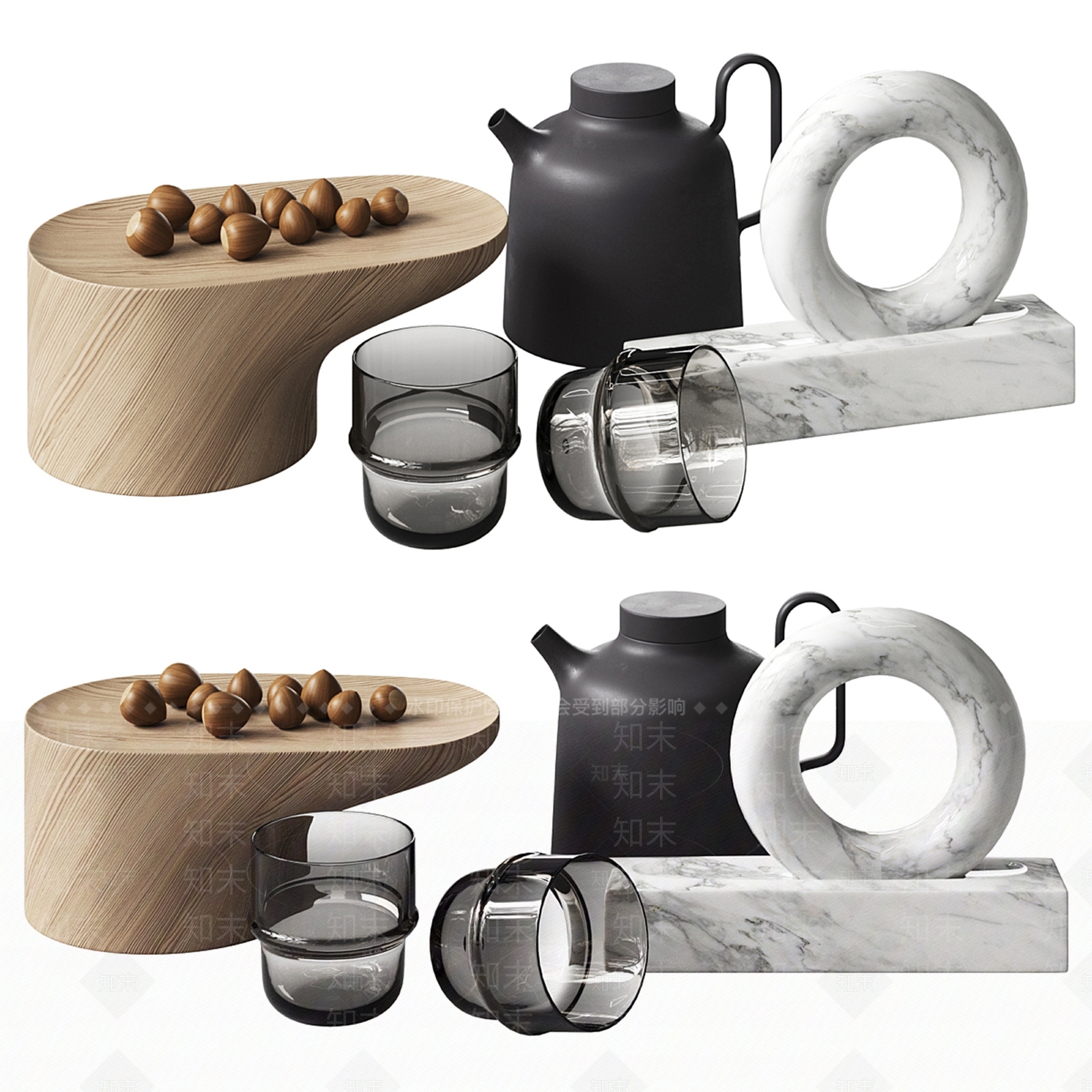 现代茶具3D模型下载【ID:1141421962】