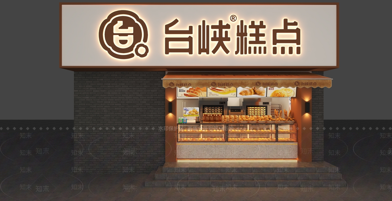 现代甜品面包店3D模型下载【ID:1141422168】