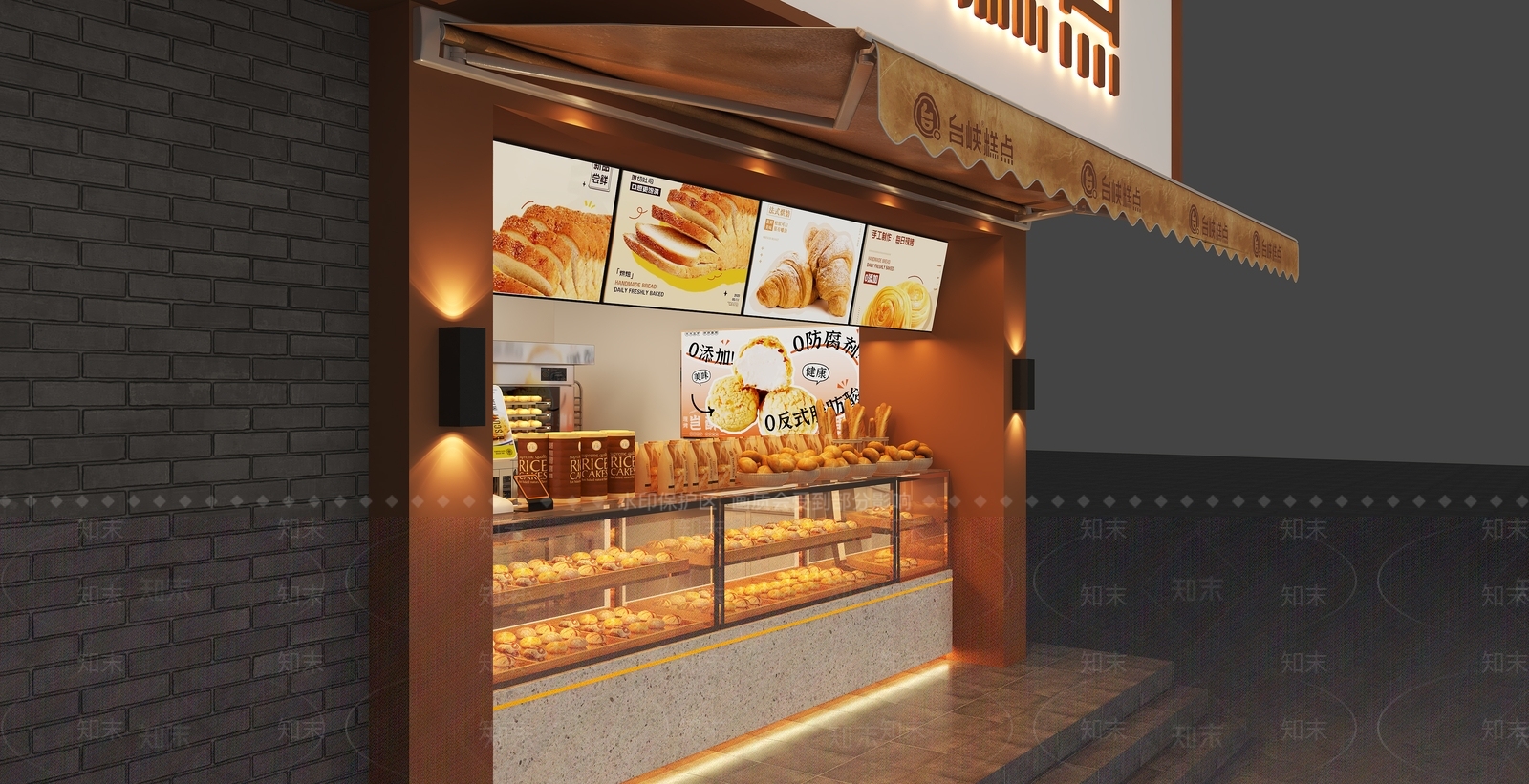 现代甜品面包店3D模型下载【ID:1141422168】