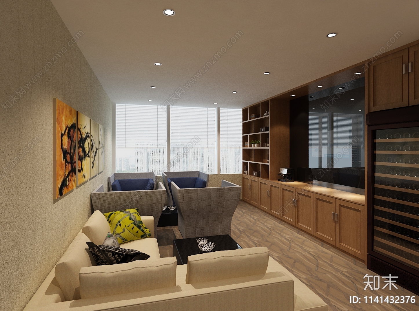 公司办公室室内装修cad施工图下载【ID:1141432376】