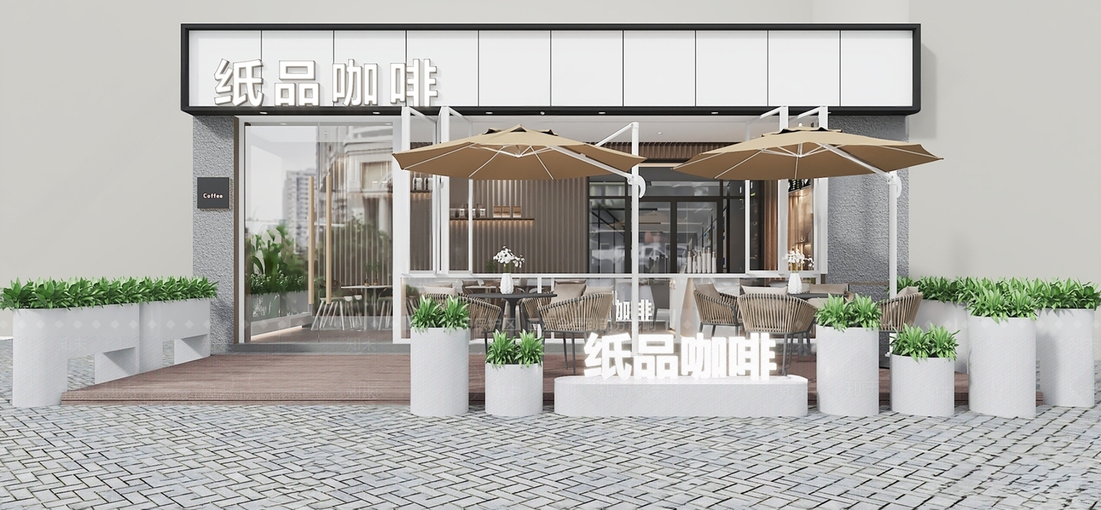 现代餐饮建筑SU模型下载【ID:1141433266】